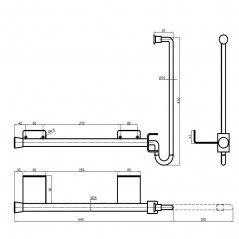 Blocator zincat usa cu arc 460 mm