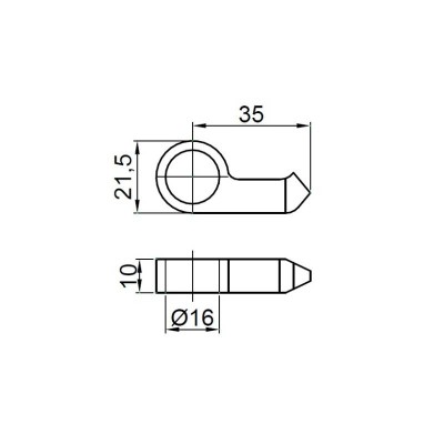 Set carlig inoxidabil pentru inchizator nr 1010096