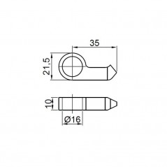 Set carlig inoxidabil pentru inchizator nr 1010096